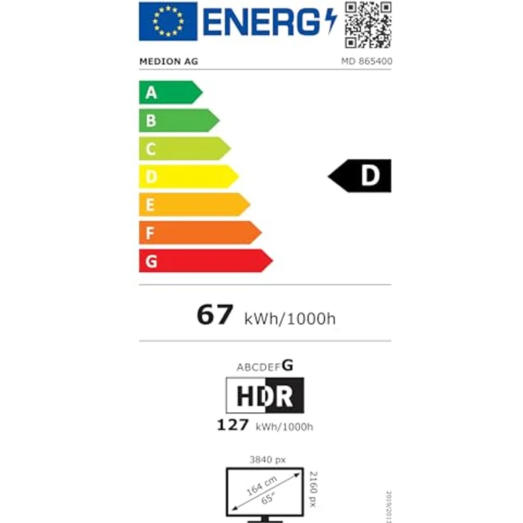MEDION MD 865400, 65 Zoll 4K Smart TV mit Dolby Vision HDR, Dolby Atmos, Google TV, schwarz – Bild 11