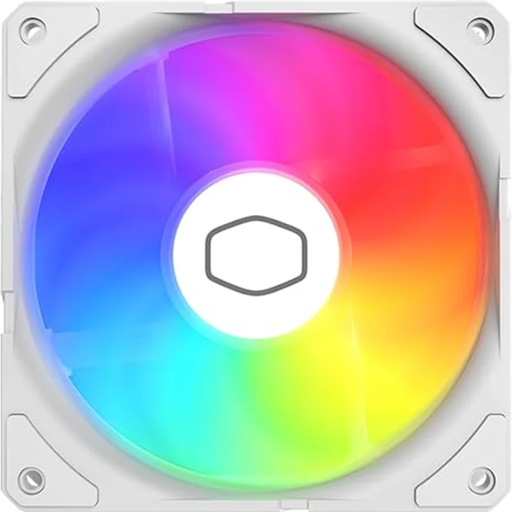 Cooler Master SickleFlow Edge 120 ARGB, 120-mm-Lüfter mit 70,7 CFM Luftstrom, 3,61 mmH2O statischem Druck, PWM, ARGB Gen 2, LED-Controller, 32,8 dBA max., Weiß – Bild 2