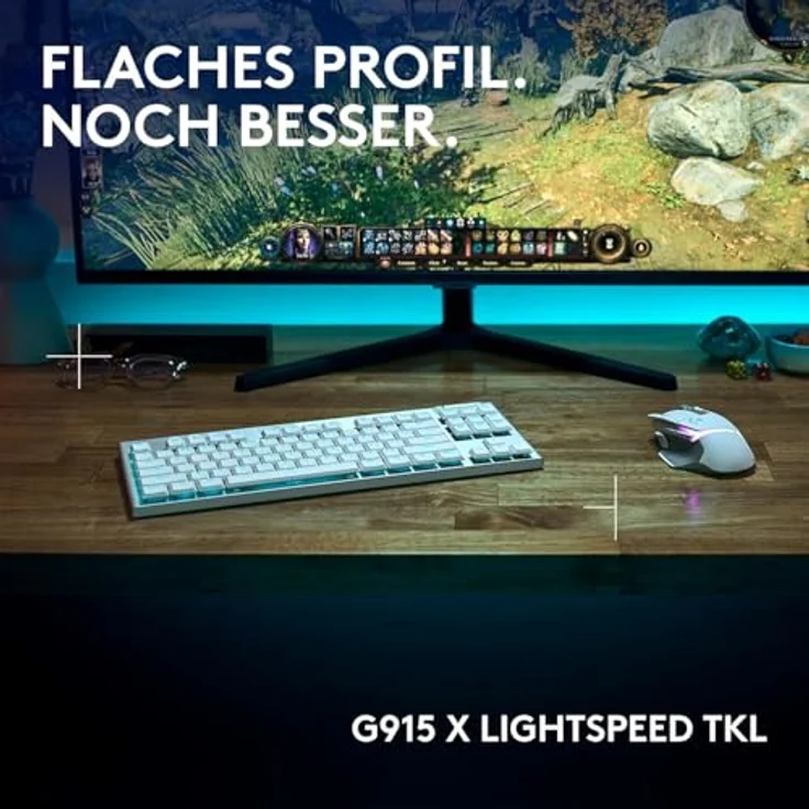 LOGITECH G915 X LIGHTSPEED TKL, Kabellose Gaming-Tastatur mit GL-Switches und Aluminium-Oberschale – Bild 3