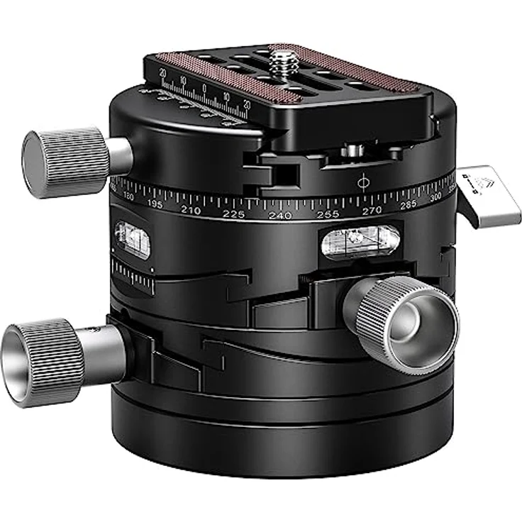 Leofoto Stativ-Panoramakopf G20, Getriebe-Panoramakopf mit 360°-Panorama und lasergravierter Rundum-Skala – Bild 1