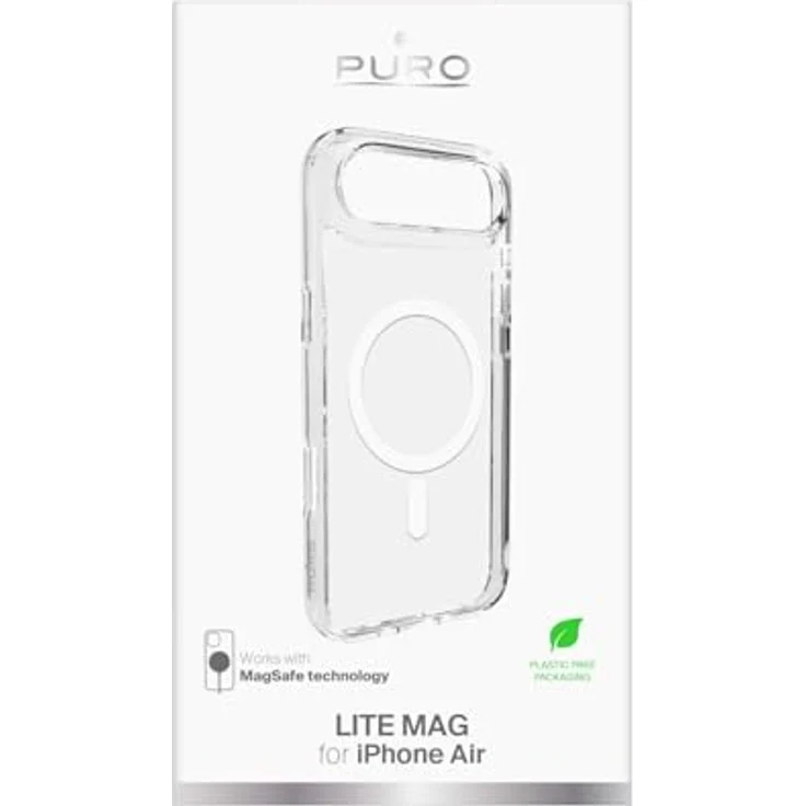 Puro Cover iPhone 17 Air Lite Mag, Handyhülle mit magnetischer Befestigung, transparent – Bild 1