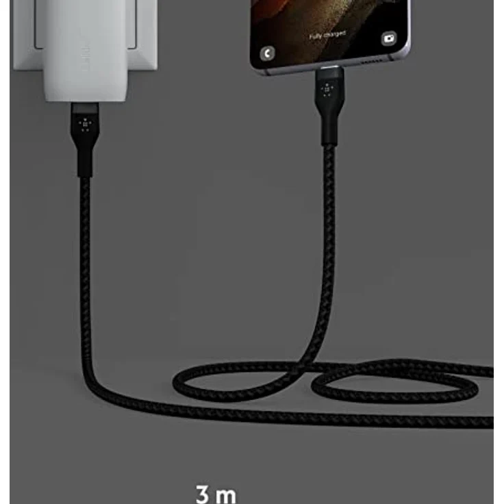 Belkin Flex USB-C-USB-C bis 60W 3m, schwarz CAB011bt3MBK – Bild 3