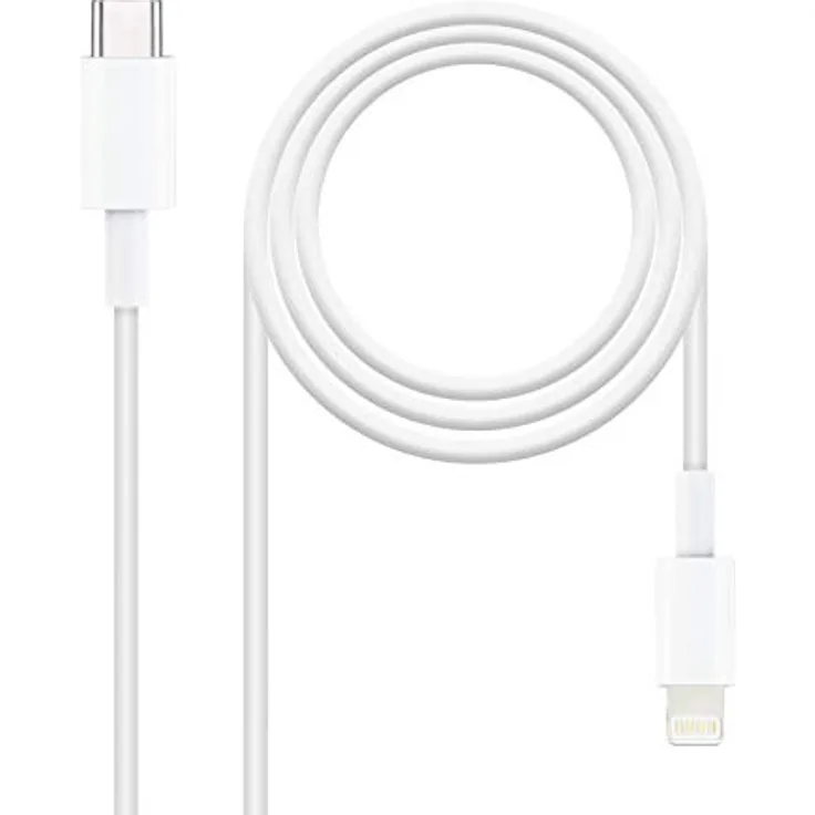 NANOCABLE 10.10.0600 Lightning auf USB-C Kabel, weiß, 50 Zentimeter