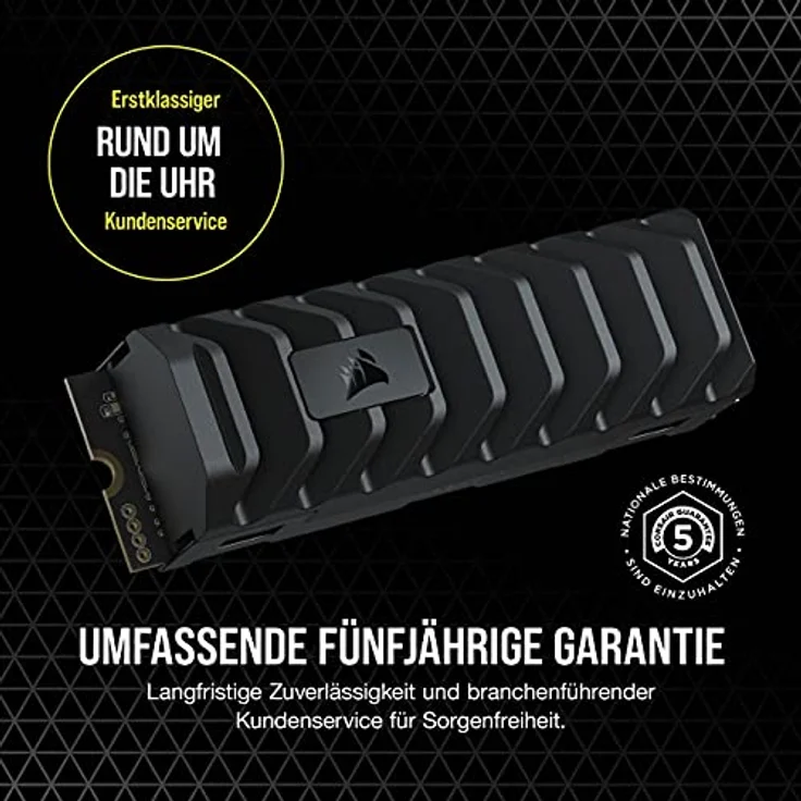 CORSAIR MP600 PRO XT - Solid-State-Disk - verschlüsselt - 2 TB - intern - M.2 2280 - PCI Express 4.0 x4 (NVMe) - 256-Bit-AES - integrierter Kühlkörper – Bild 6