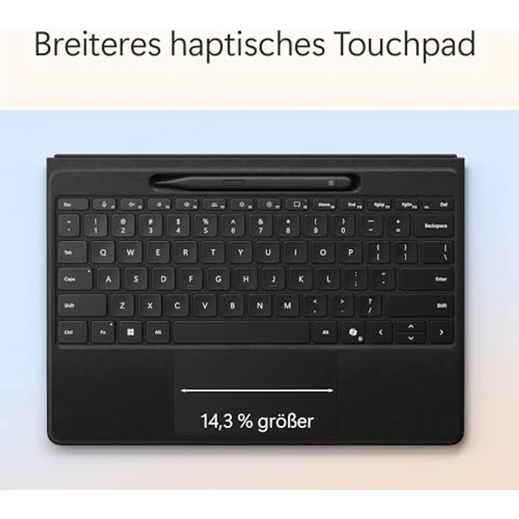 MICROSOFT Surface Pro Flex Keyboard, Tablet-Tastatur mit haptischem Touchpad, schwarz, abwärtskompatibel mit Surface Pro 8/9 – Bild 9