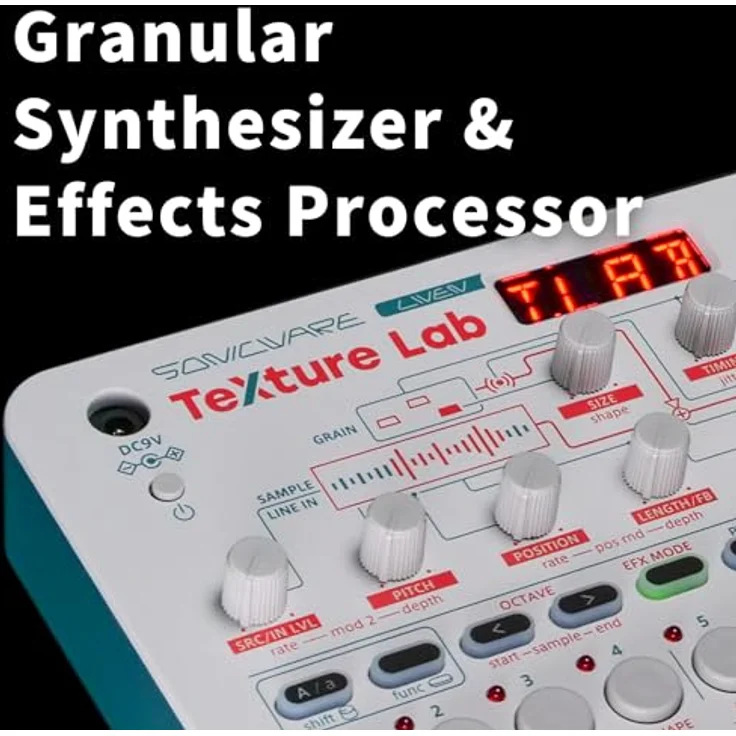SONICWARE LIVEN Texture Lab Granular Sampler + Effektprozessor, Flexible Granular-Synthese, 128-Step-Sequencer, 6 HQ Shimmer-Reverbs – Bild 3