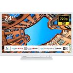 Toshiba 24WK3C64DAW 24 Zoll Fernseher/Smart TV (HD Ready, HDR, Alexa Built-In, Triple-Tuner, Bluetooth) - Inkl. 6 Monate HD+ [2023], Weiß