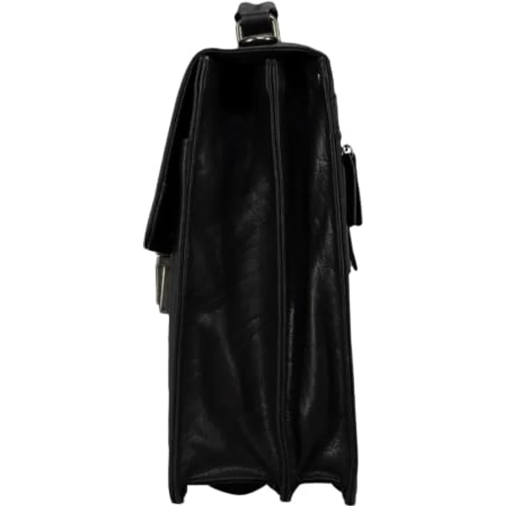 Jost Glasgow Aktentasche, Leder mit RFID-Schutz, 40 cm, schwarz, Laptopfach – Bild 4