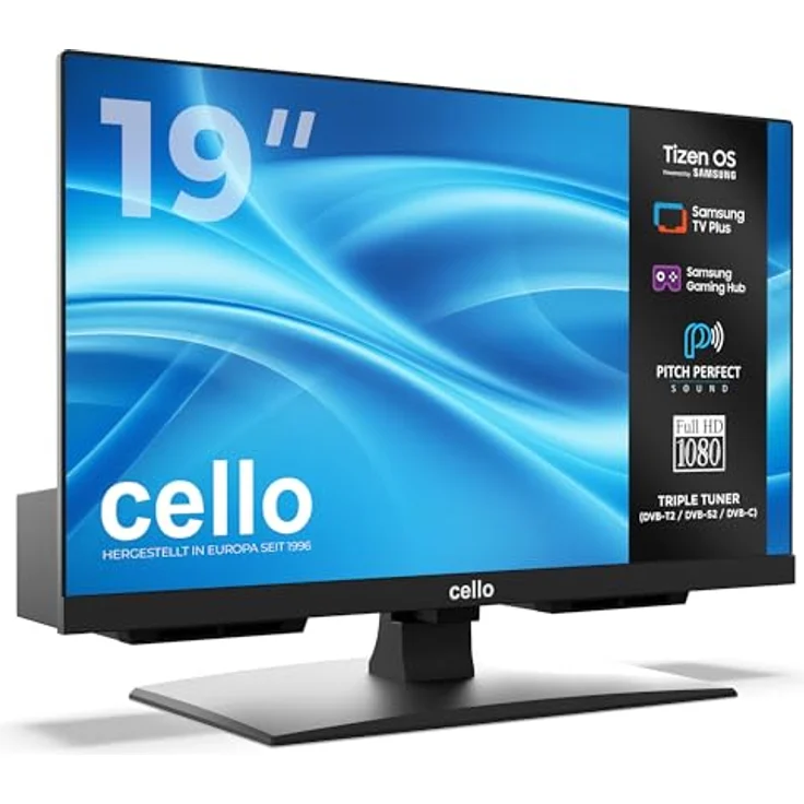 Cello C1926TZH 19" Tizen OS Smart LED TV mit Triple Tuner, Pitch Perfect Sound, Bluetooth, WLAN und VESA-Montage – Bild 2