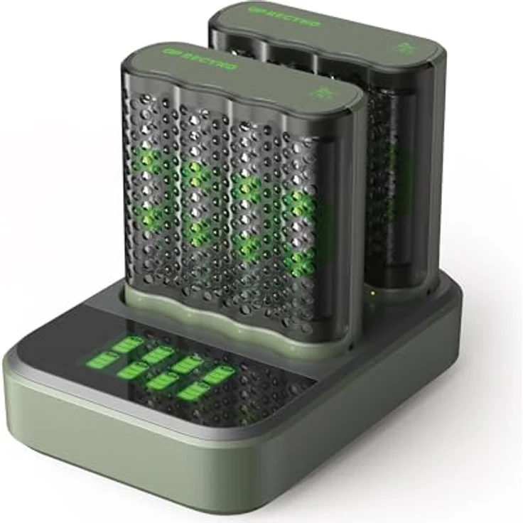 GP GP RECYKO 2 Stück USB Ladegerät Modell GP M452 inkl. 8X RECYKO AA 2600 mAh Akku & USB Dockingstation, schnelle Ladegeräte mit intelligenten Sicherheitsmerkmalen – Bild 1