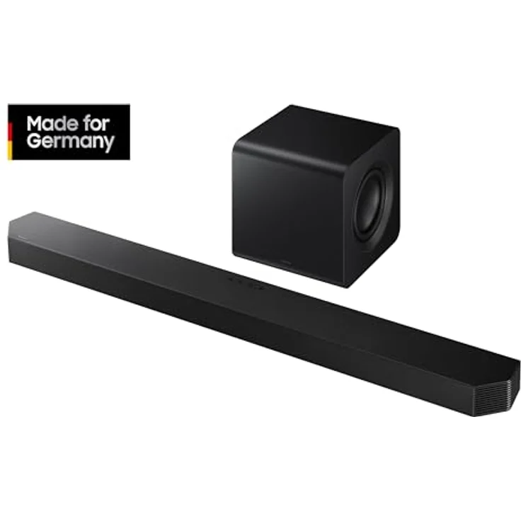 Samsung HW-Q810GH Q-Series 5.1.2-Kanal Soundbar mit kabellosem 8"-Subwoofer, Dolby Atmos, SpaceFit Sound Pro und Q-Symphony, Schwarz – Bild 3