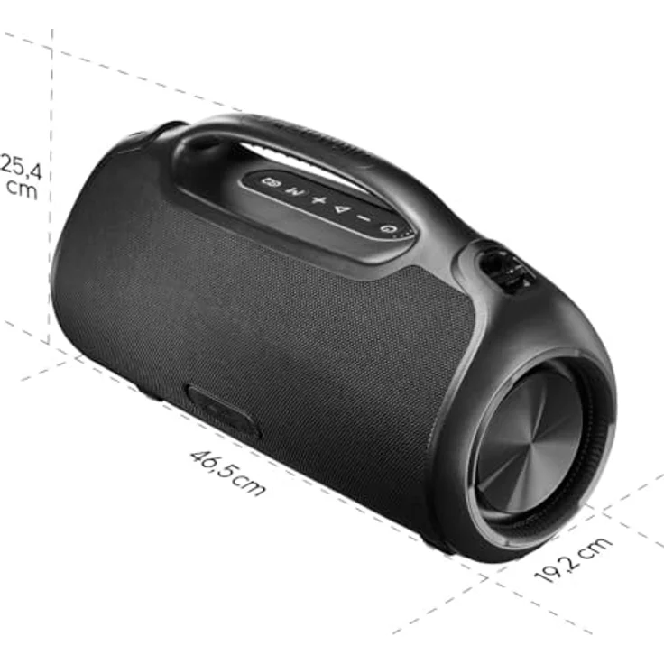 Hama UltiMate Pro 120 W Bluetooth Lautsprecher, IPX6 wasserfest, bis 24 h Laufzeit, schwarz, versandkostenfrei – Bild 7