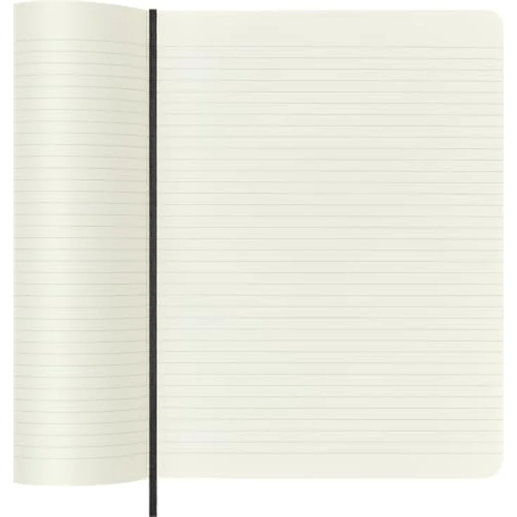 Moleskine Notizbuch Soft, Extra Large Größe, Linierte Seiten, fadengeheftet, säurefreies Papier, Gummibandverschluss, Innentasche, schwarz – Bild 5