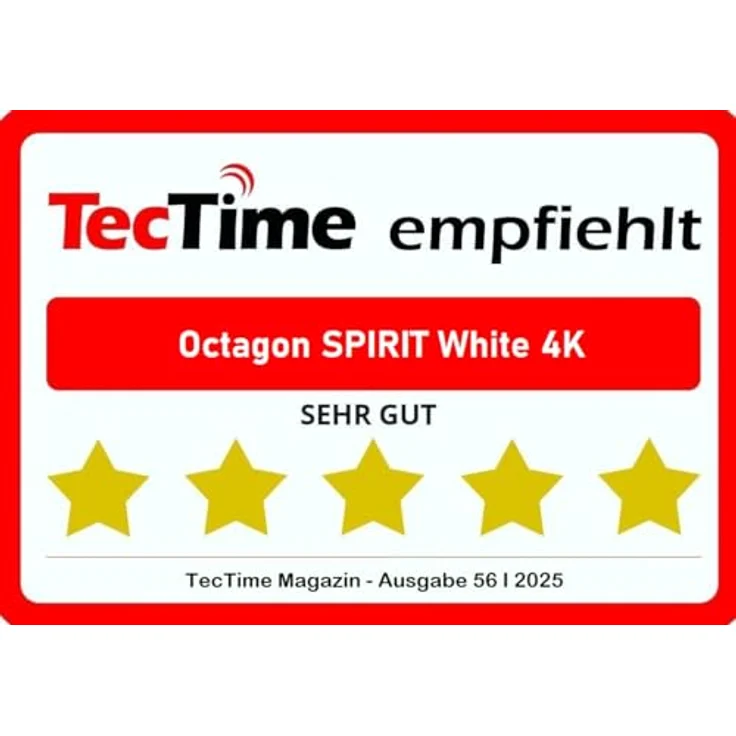 Octagon Spirit White 4K UHD Android TV Box, 32GB Flash, Dual Band WiFi, Bluetooth 5.1, Sprachsteuerung, HDR10+ – Bild 2