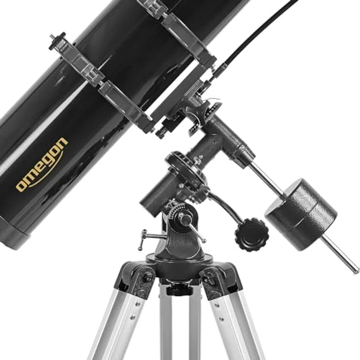 Omegon Teleskop N 130/920 EQ-2, Einsteiger-Teleskop für Deep-Sky-Beobachtung mit leuchtendem Punktsucher und 1,25'' Okularauszug – Bild 6
