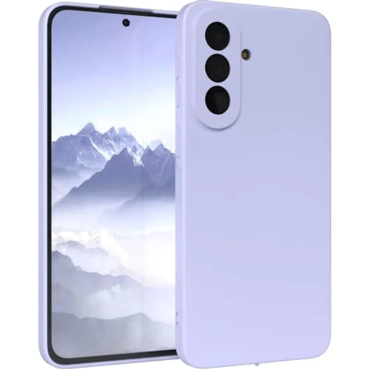 EAZY CASE Silikonhülle für Galaxy A57, dünn und stoßfest in Pastell Lavendel Blau, mit Kameraschutz und kratzresistentem TPU Cover – Bild 1