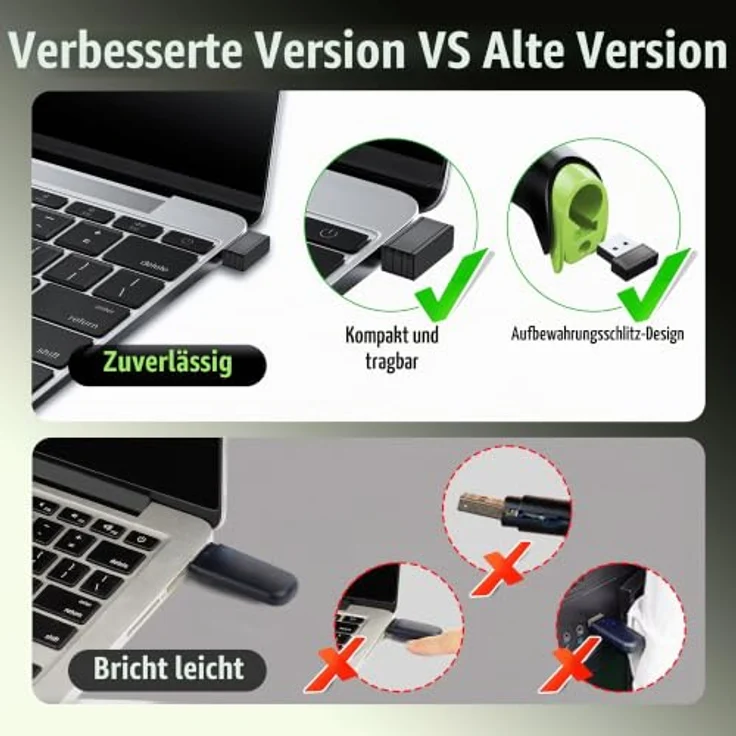 Tera Barcode Scanner 5100, kabellos mit Akkuanzeige und Anti-Shock-Silikon, 1D in Grün – Bild 3