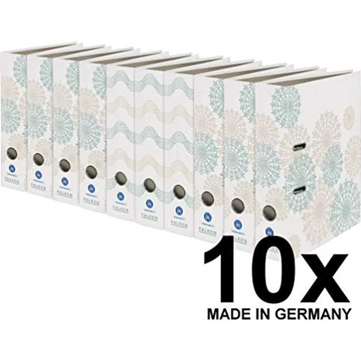 Falken Aktenordner PureGreen 10er Pack, sortierte Motive, Wolkenmarmor – Bild 2