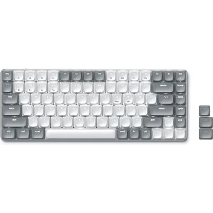 Satechi SM1 Mechanische BT MultiSync Tastatur Backlit (Eng. Int., Kabellos), Tastatur, Grau, Weiss