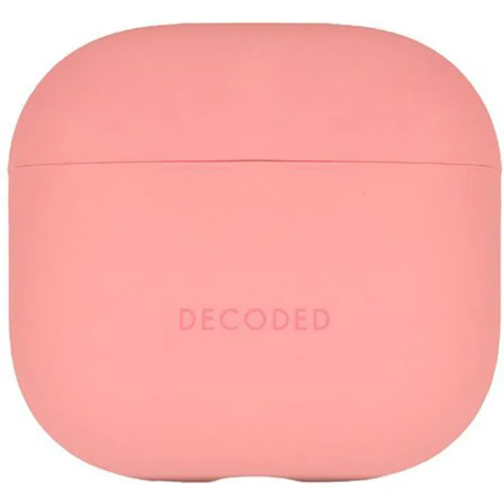 Decoded Silicone Aircase, Silikonhülle für AirPods, Schutzhülle und Kopfhörertasche, Rosa
