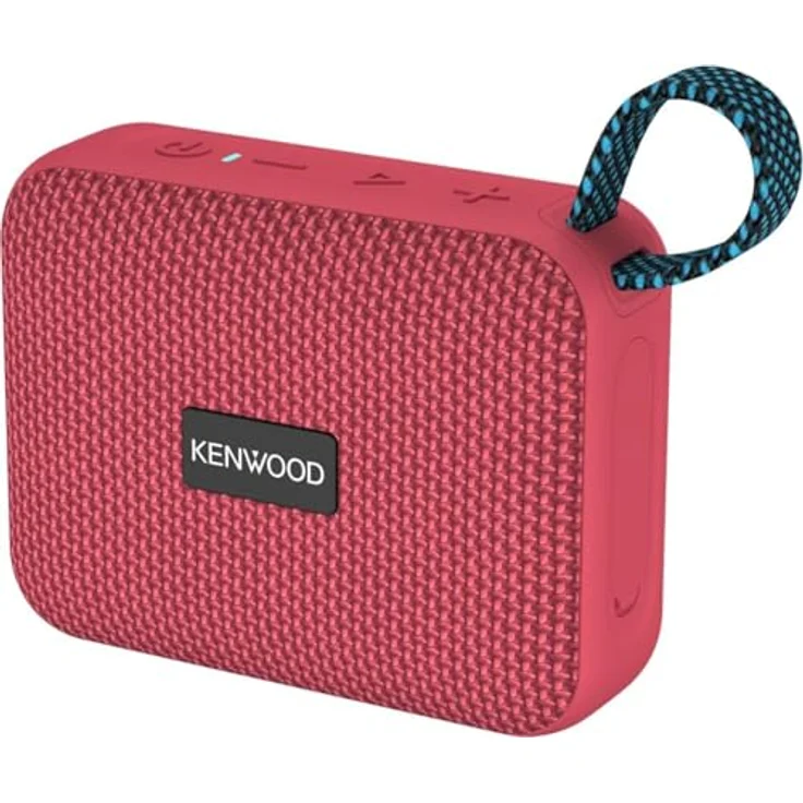Kenwood AS-60BT-V Tragbarer Bluetooth-Lautsprecher 5 W, TWS Stereo, IPX7 wasserdicht, LED-Effekt, bis zu 8,5 h Akkulaufzeit, kompaktes Design, Rot – Bild 4