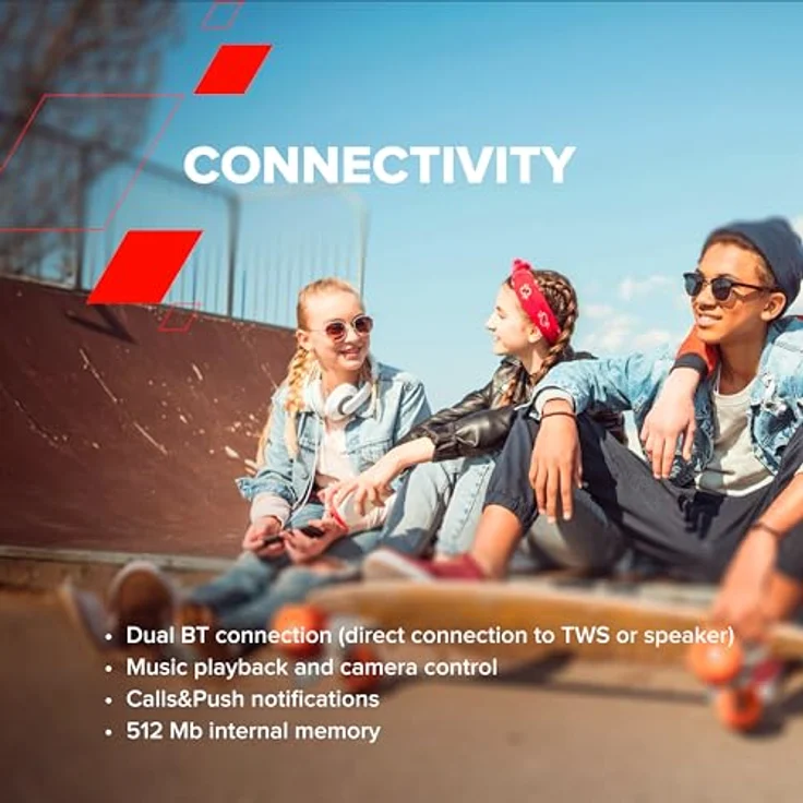 Canyon CNE-KW43 Smartwatch für Kinder, wasserdicht nach IP67, 1,54 Zoll IPS-Display, Schrittzähler, Bluetooth 4.0 LE, leichtes Design – Bild 3