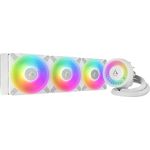 ARCTIC Liquid Freezer III 360 A-RGB - Wasserkühlung PC, AIO CPU Wasserkühler, Intel & AMD, effiziente PWM-gesteuerte Pumpe, Lüfter: 200–2000 rpm, LGA1851 und LGA1700 Contact Frame - Weiß