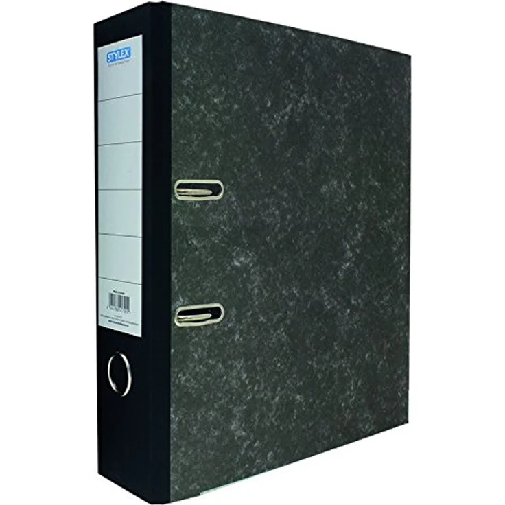 Stylex Schreibwaren Aktenordner Ordner DIN A4 Wolkenmarmor 8cm 80mm - Standfester Schlitzordner mit Kantenschutz, Farbe: Wolkenmarmor – Bild 2