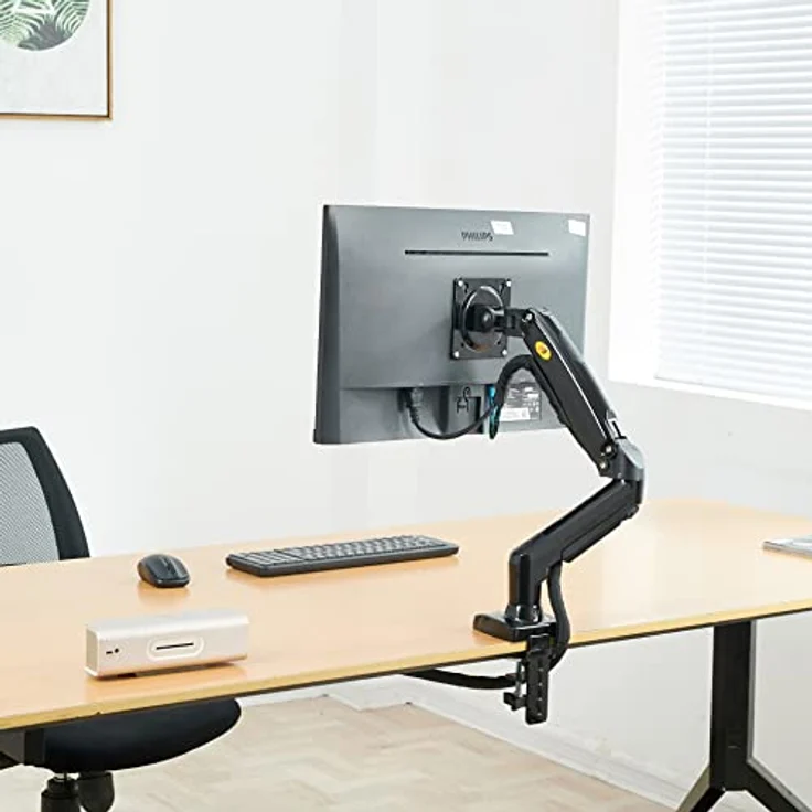 Ergosolid für PC-Monitor, Gelenkarm, ergonomisch, Gasfeder, 17-30 Zoll, VESA 75 mm und 100 mm, drehbar 360 Degree F80-0 – Bild 5