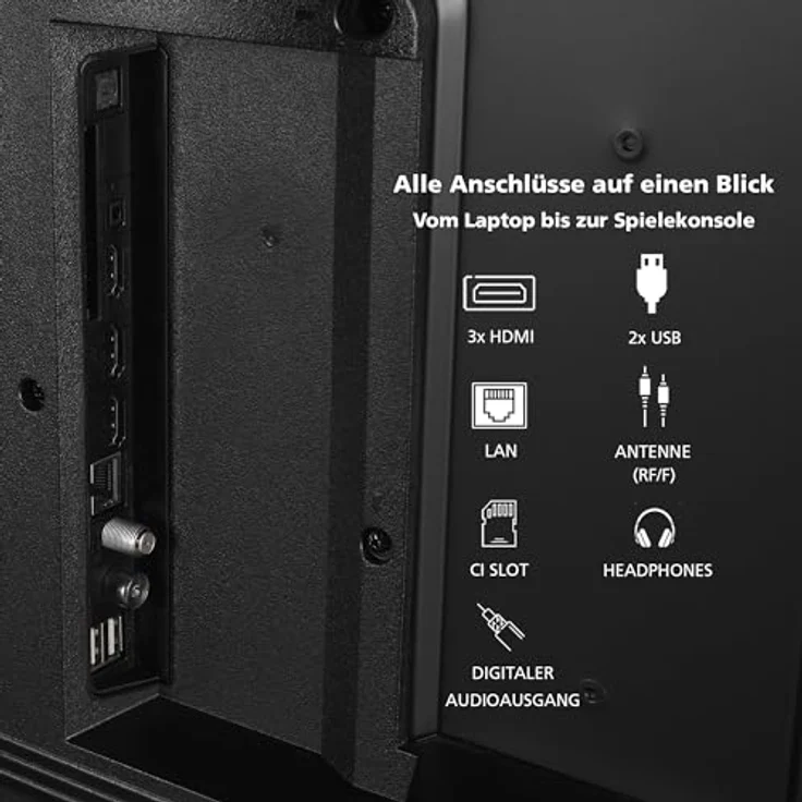 Toshiba 55QV2363DAW 55 Zoll QLED Fernseher/VIDAA Smart TV (4K UHD, HDR Dolby Vision, Triple-Tuner, Bluetooth, Dolby Audio) [2024] – Bild 3