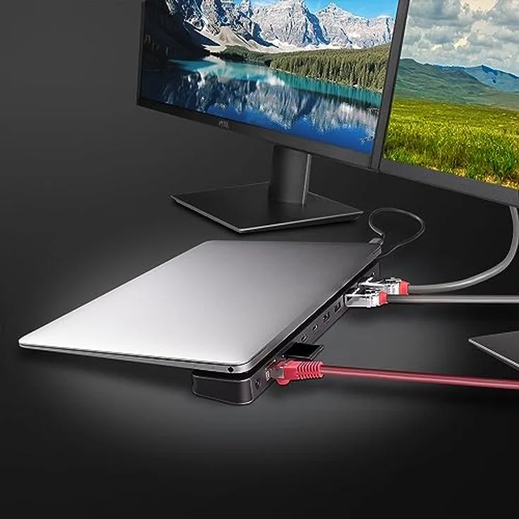 LINDY 43392 DST-Mini XT 810, USB C Laptop Mini Dockingstation mit 8K-Unterstützung bei einem Display und 4K60 bei 2 Displays & 100W – Bild 5
