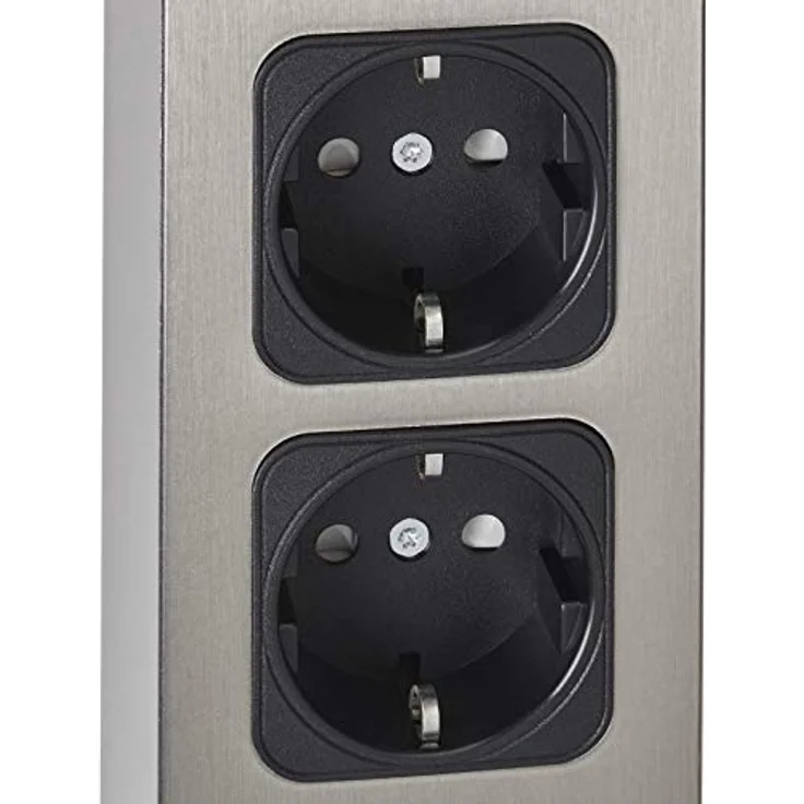 SOTECH Barkonsole schräg 170 x 80 x 70 mm in Edelstahloptik, mit 2 Schuko Steckdosen, 30 Kg Tragkraft, stabil und kompakt – Bild 3