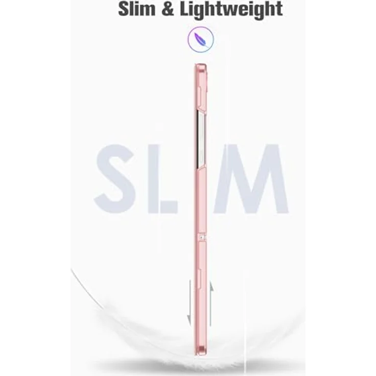 Fintie Hülle für Samsung Galaxy Tab A11+ Plus 11" 2025 / Tab A9+ Plus 11 Zoll 2023, Ultradünn Schutzhülle mit Translucent Rückseite, Roségold – Bild 5