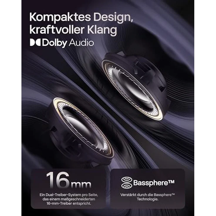 Shokz OpenDots, Kabellose Kopfhörer mit 40 h Akkulaufzeit und IP54 Spritzwasserschutz, Grau – Bild 3