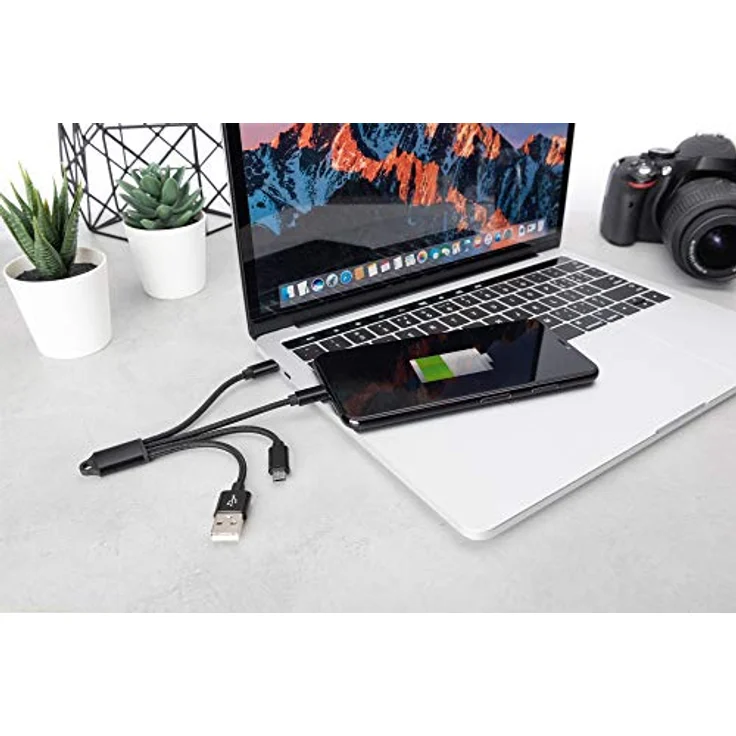 Digitus USB Kabel USB A- Lightning+micro B+Type-C M-M-M-M 15cm – Bild 6