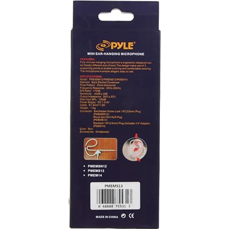 Pyle Headset Mikrofon, Professionelles Omnidirektionales Kondensatormikrofon mit 4 Pin Mini XLR, Hautfarbe, für Präsentation, Unterricht, Moderation & Interviews – Bild 3