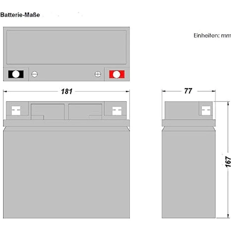 AGM BATTERIE EFFEKTA BT12-18i / 12V 18Ah AGM Blei Akku Batterie, Wartungsfrei, Schlagfest, Hohe Zyklenfestigkeit – Bild 2