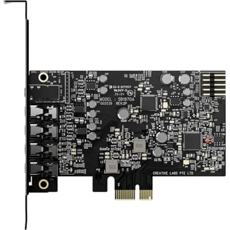 Creative Sound Blaster Audigy Fx Pro, 32-Bit Soundkarte mit 384 kHz, 7.1, PCI Express x1, 120 dB S/N