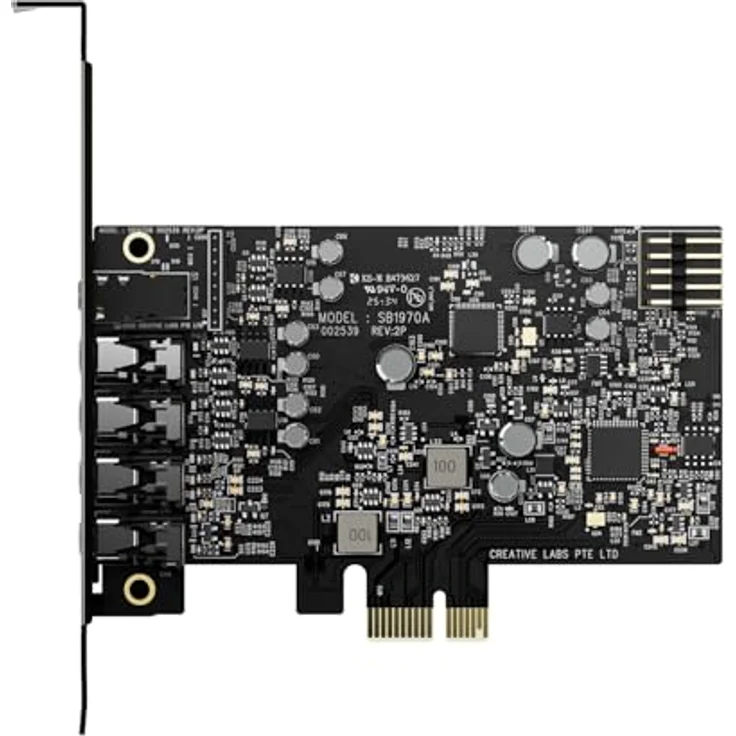 Creative Sound Blaster Audigy Fx Pro, 32-Bit Soundkarte mit 384 kHz, 7.1, PCI Express x1, 120 dB S/N – Bild 1