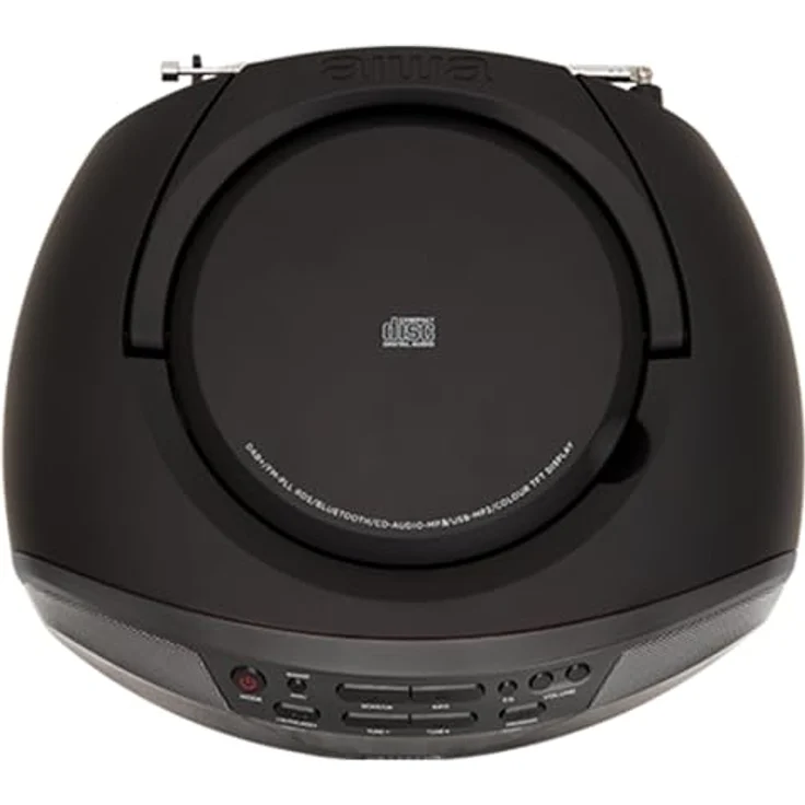 Aiwa BBTU-500DAB/BK Tragbares DAB+ CD-Radio mit 2.4" Farbdisplay, Bluetooth 5.0, USB, CD/CDR/RW/MP3, schwarz – Bild 3