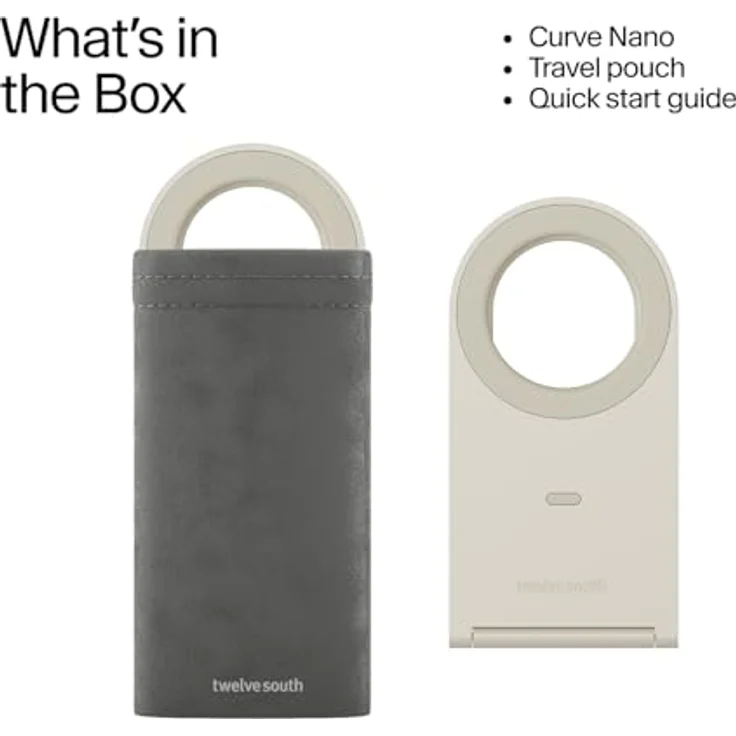 TwelveSouth Curve Nano, faltbare Smartphone Halterung mit magnetischer Befestigung, Beige – Bild 9