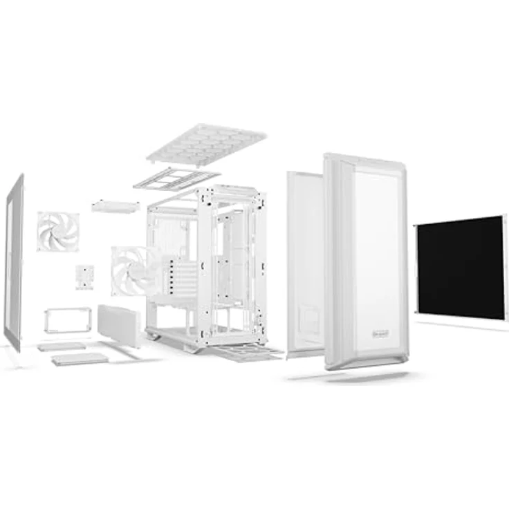 be quiet! Dark Base 701 White PC-Gehäuse, 3X Silent Wings 4 PWM high-Speed Lüfter, ARGB-Beleuchtung + ARGB-Controller, PWM-/ ARGB Hub, Lüftersteuerung, Mainboard-Tray für invertiertes Layout, BGW59 – Bild 4