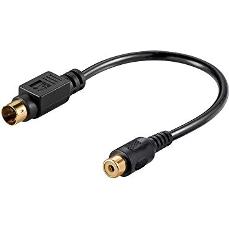 Goobay 60845 Video Kabeladapter, S-Video zu Composite - Mini-DIN 4-Stecker (S-Video) > Cinch-Buchse