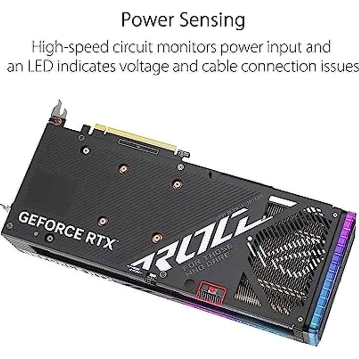 ASUS ROG Strix GeForce RTX 4060 8GB OC Edition GDDR6 Gaming Grafikkarte (NVIDIA RTX4060 DLSS3, PCIe 4.0, 1x HMDI 2.1a, 3X DisplayPort 1.4a, Aura Sync RGB Beleuchtung, ROG-STRIX-RTX4060-O8G-GAMING) – Bild 4