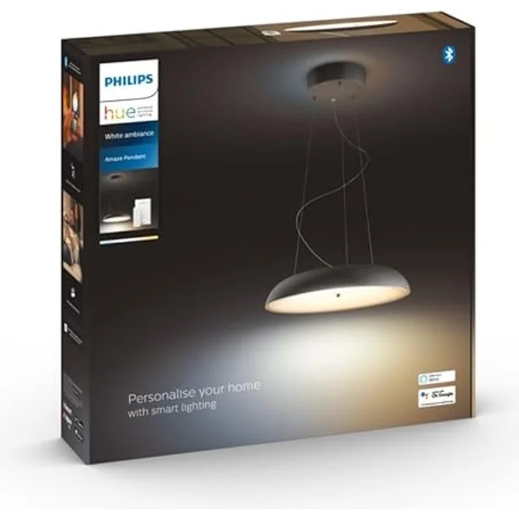 Philips Hue Amaze Bluetooth LED Pendelleuchte 3000lm inkl. Dimmschalter - Schwarz – Bild 4