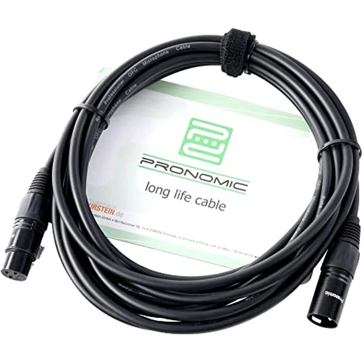 Pronomic Superstar Mikrofonset (Komplettset, dynamisches Gesangs Mikrofon, Galgenständer, 5m XLR-Kabel, Mikrofonklemme) schwarz – Bild 4