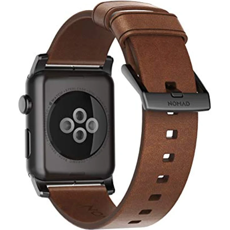 NOMAD Horween Modernes Lederband für Apple Watch 42 mm Braun – Bild 2