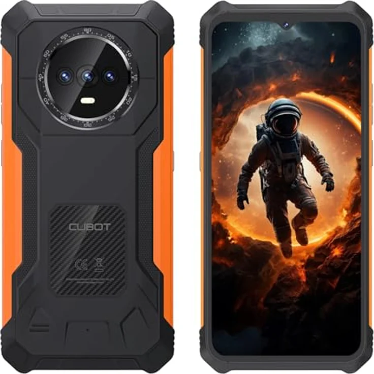 Cubot Kingkong ES, 6,56-Zoll-HD+-Smartphone, 16 GB + 10 GB RAM, 128 GB ROM, 48-MP-Dreifachkamera, 5100-mAh-Akku, Android 14, OctaCore, Schwarz + Orange – Bild 2