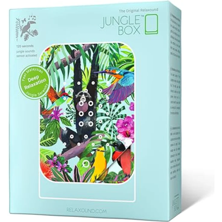RELAXOUND Junglebox Tropic Dschungelgeräusche mit Bewegungsmelder Entspannung, authentische Natursounds, akkubetrieben, 12,2 cm hoch, 8 cm breit – Bild 3