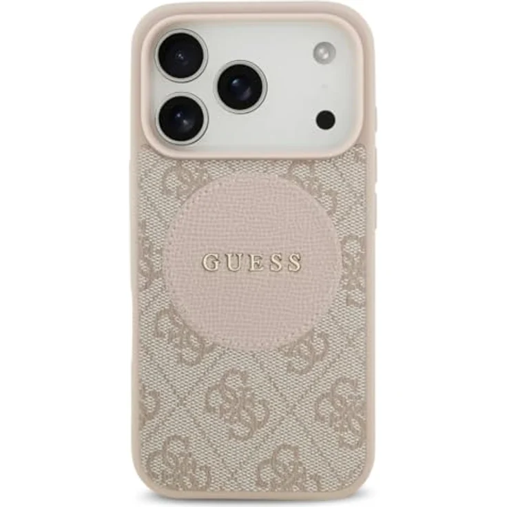 CG MOBILE Guess 4G Circle Classic Logo, MagSafe-kompatible TPU/PC Kunstleder Hülle für iPhone 17 Pro Max, Pink – Bild 3